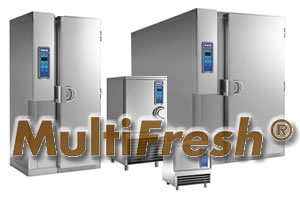 Wielofunkcyjny system Multi Fresh firmy Irinox - niektóre funkcje: szokowniki, chłodnie uderzeniowe, garowniki, mroźnie uderzeniowe, system sanityzacji